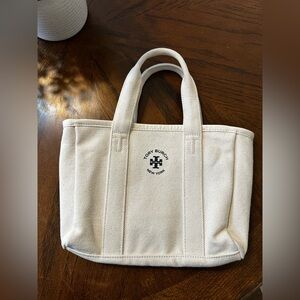 Tory Burch Ivory Canvas Tote